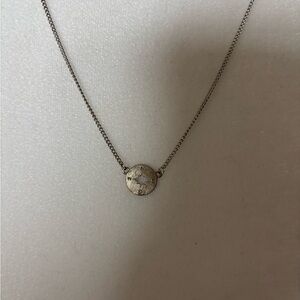 Silver Plated Compass Necklace